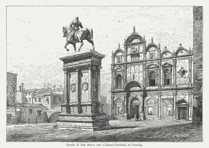 Framed Print : Scuola Grande di San Marco and Colleoni-Monument, Venice, Italy