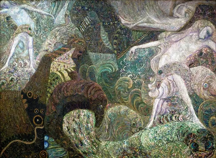Framed Print : Sea Bottom, late 19th or early 20th century. Artist: Vasily Ivanovich Denisov