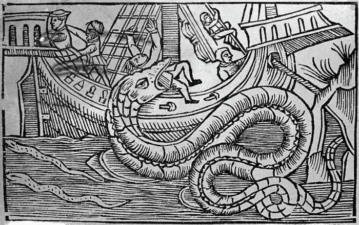 Framed Print : The Sea Of Darkness By Olaus Magnus Framed Print : The Sea Of Darkness By Olaus Magnus
