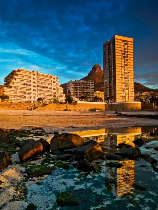 Framed Print : Sea Point Gold Framed Print : Sea Point Gold