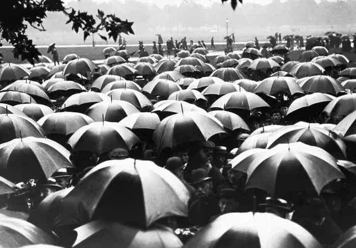 Framed Print : Sea of Umbrellas at London's Hyde Park Framed Print : Sea of Umbrellas at London's Hyde Park