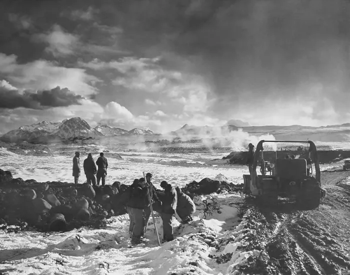 Framed Print : Seabees Build A Road In The Aleutians Framed Print : Seabees Build A Road In The Aleutians