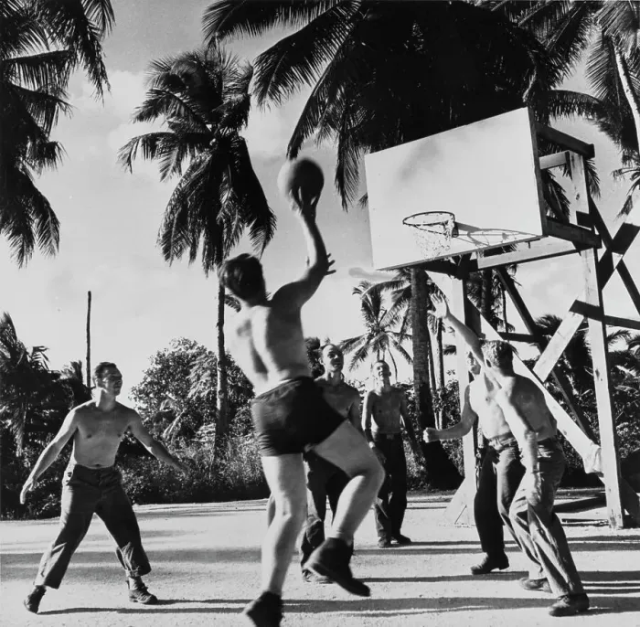 Framed Print : Seabees Play Basketball Framed Print : Seabees Play Basketball