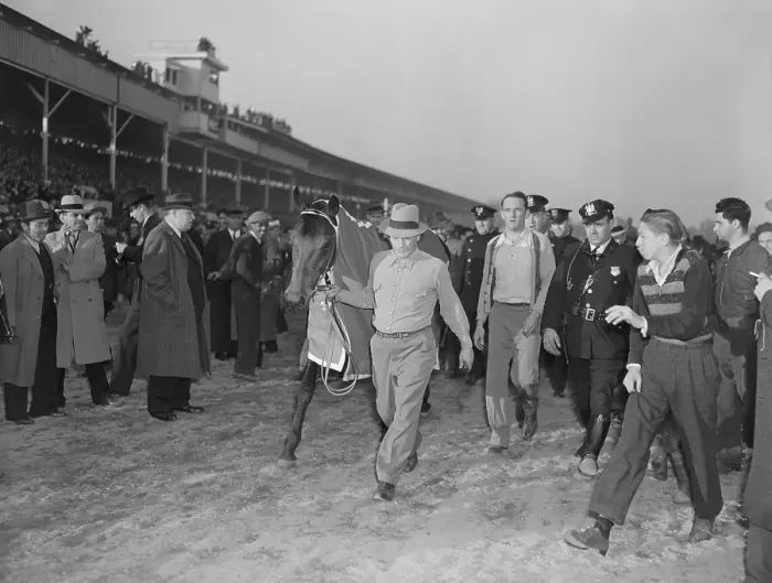 Framed Print : Seabiscuit After Winning War Admiral Match Race Framed Print : Seabiscuit After Winning War Admiral Match Race