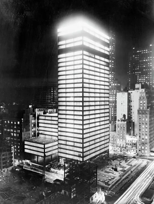 Framed Print : Seagram Building at Night Framed Print : Seagram Building at Night