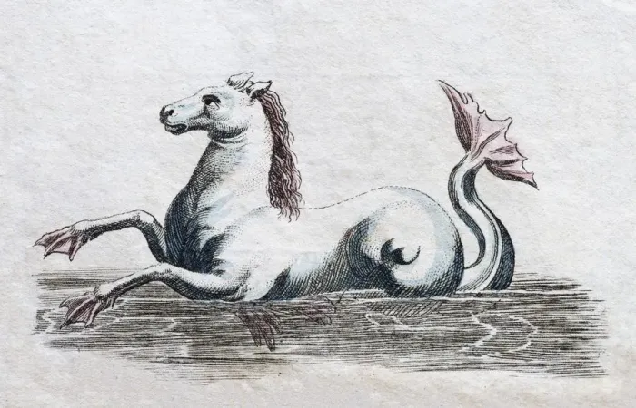 Framed Print : Seahorse, handcoloured copper engraving from Friedrich Justin Bertuch Picture book for children Framed Print : Seahorse, handcoloured copper engraving from Friedrich Justin Bertuch Picture book for children