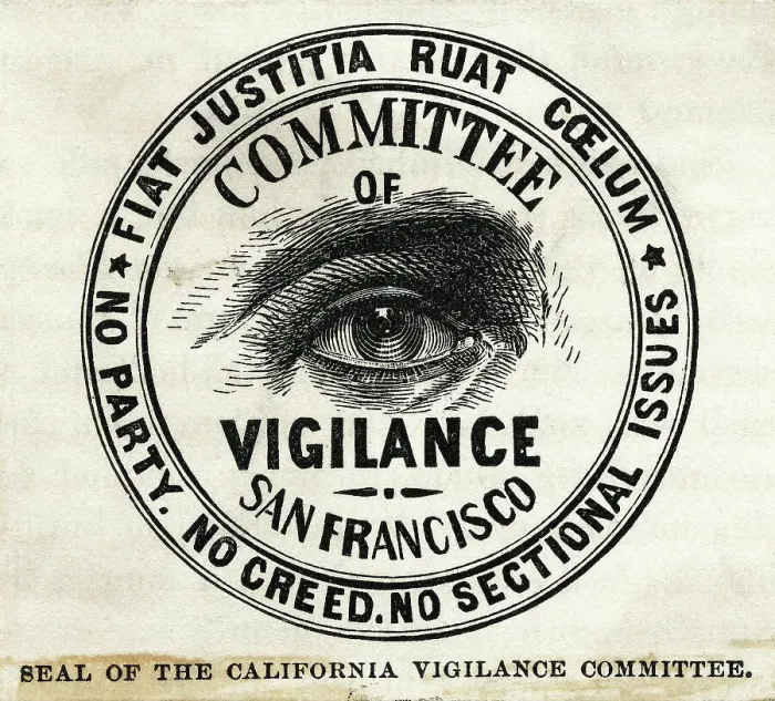 Framed Print : Seal Of The California Vigilance Comm Framed Print : Seal Of The California Vigilance Comm