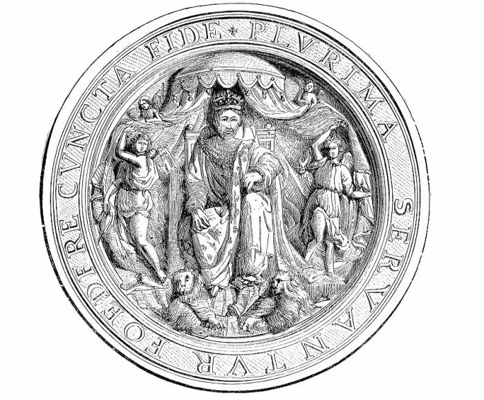 Framed Print : The seal of Francis I affixed to the treaty of alliance signed in 1525, Francis I (12 September 1494 to 31 March 1547), also called the Knight King, France, Historical, digitally restored reproduction of a 19th century original Framed Print : The seal of Francis I affixed to the treaty of alliance signed in 1525, Francis I (12 September 1494 to 31 March 1547), also called the Knight King, France, Historical, digitally restored reproduction of a 19th century original
