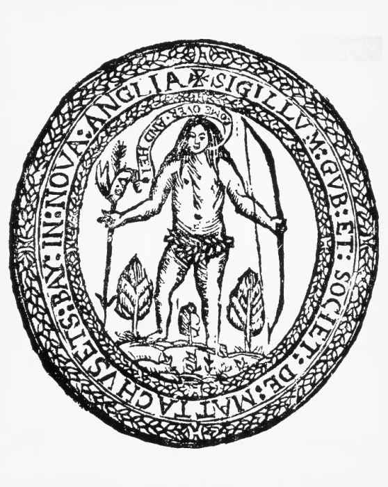 Framed Print : Seal Of The Massachusetts Bay Society
