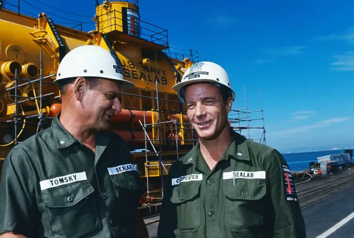 Framed Print : Sealab and its Project Leaders
