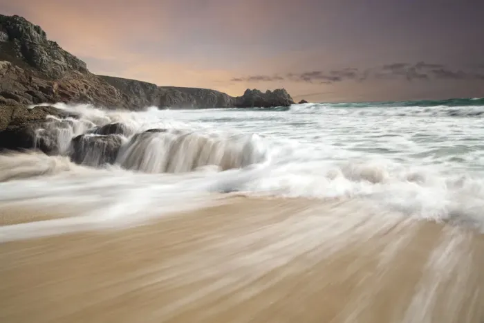 Framed Print : Seascape, Porthcurno beach Cornwall Framed Print : Seascape, Porthcurno beach Cornwall