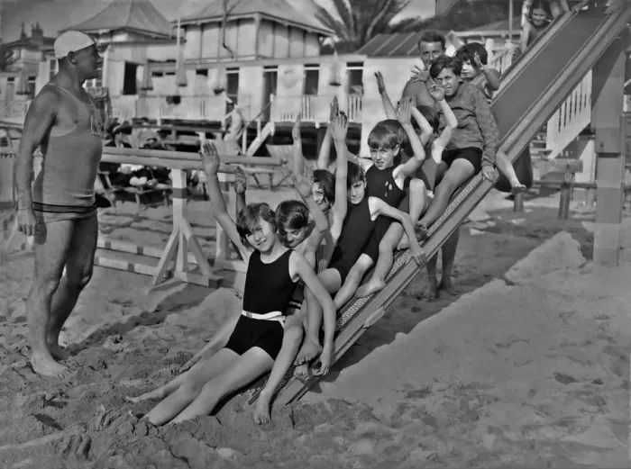 Framed Print : Seaside Slide
