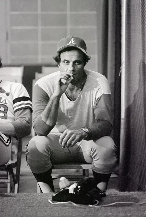 Framed Print : Seated Joe Torre, Manager, Puffs Cigar Framed Print : Seated Joe Torre, Manager, Puffs Cigar