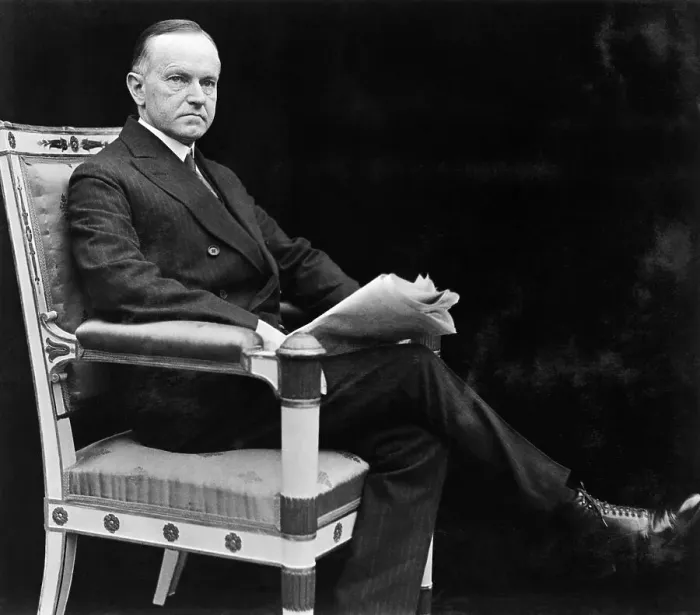 Framed Print : Seated Portrait Of Calvin Coolidge Framed Print : Seated Portrait Of Calvin Coolidge