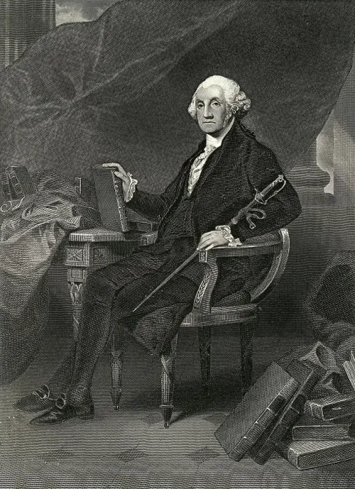 Framed Print : Seated Portrait Of George Washington