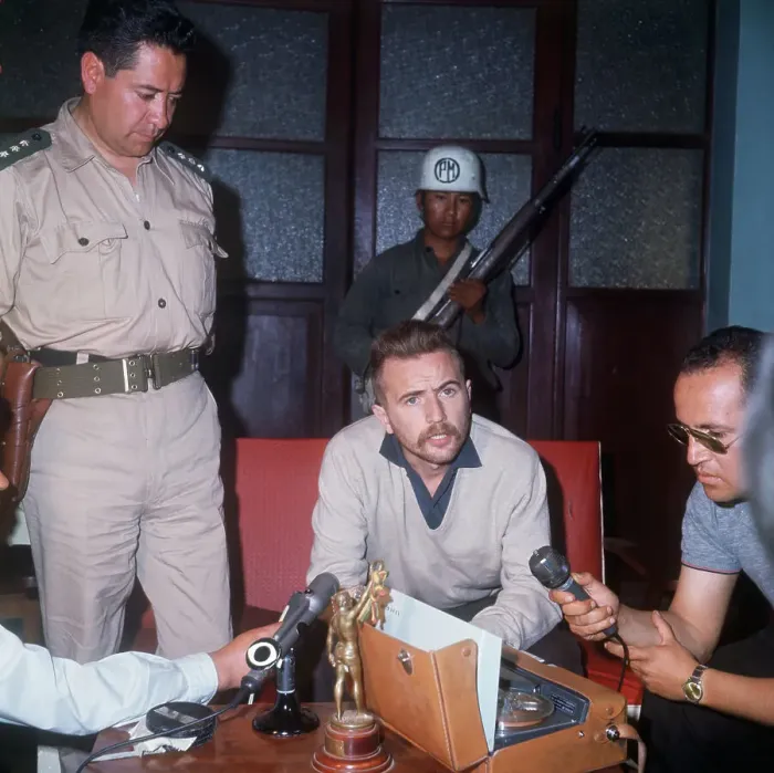 Framed Print : Seated Regis Debray Holds Press Conference Framed Print : Seated Regis Debray Holds Press Conference