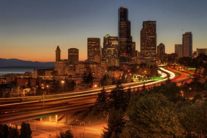 Framed Print : Seattle downtown skyline Framed Print : Seattle downtown skyline