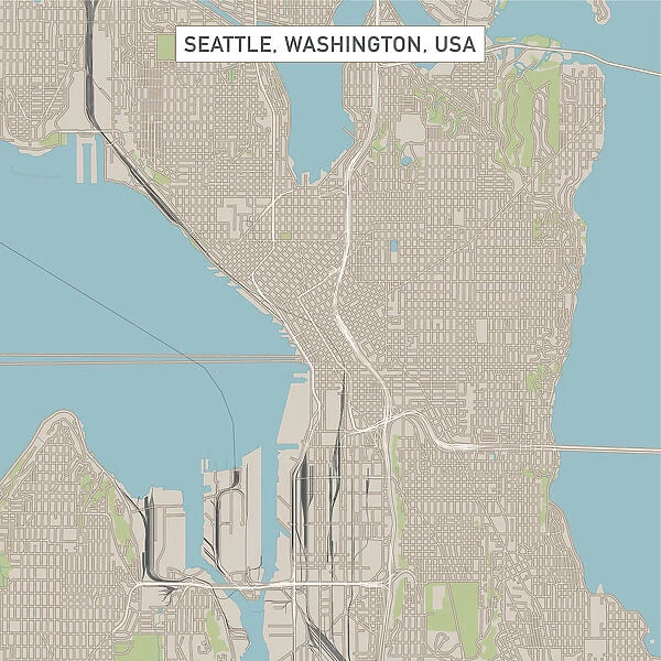 Seattle Washington US City Street Map