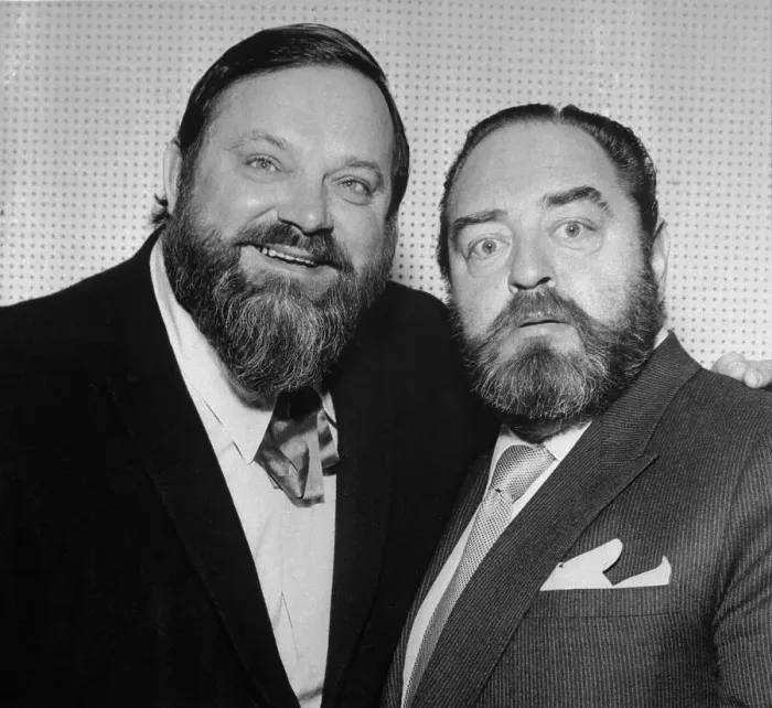 Framed Print : Sebastian Cabot and Al Hirt Posing for Photo Framed Print : Sebastian Cabot and Al Hirt Posing for Photo