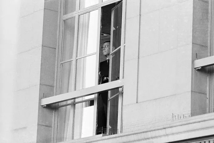 Framed Print : Sec Of Defense Mcnamara Watching Protest Framed Print : Sec Of Defense Mcnamara Watching Protest