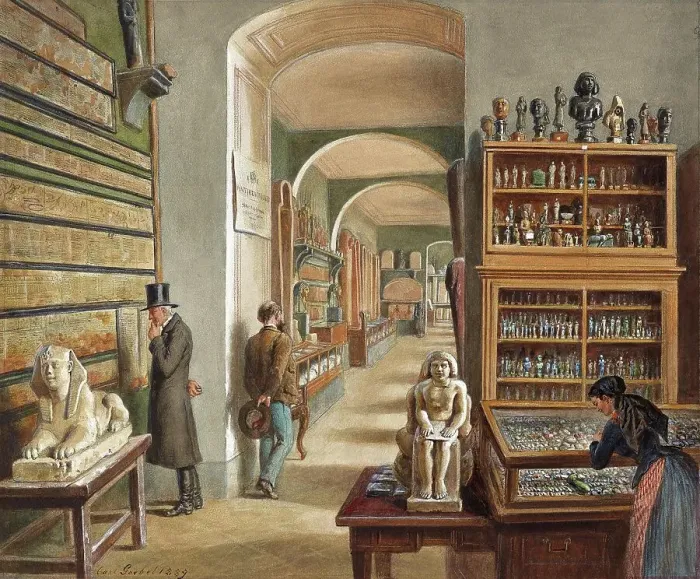 Framed Print : The Second Cabinet of the Egyptian Collection, 1889, Austria, Historic, digitally restored reproduction from an original of the time Framed Print : The Second Cabinet of the Egyptian Collection, 1889, Austria, Historic, digitally restored reproduction from an original of the time