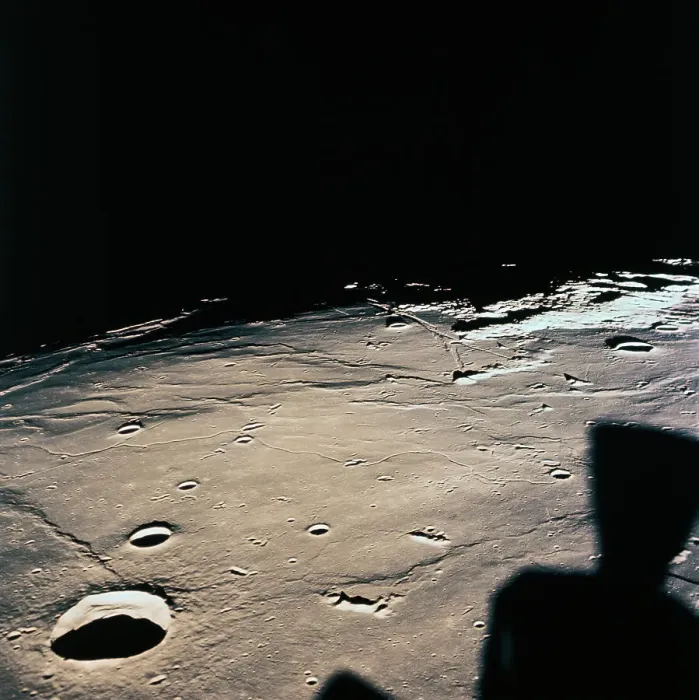 Framed Print : Second Lunar Landing Site on Surface of Moon