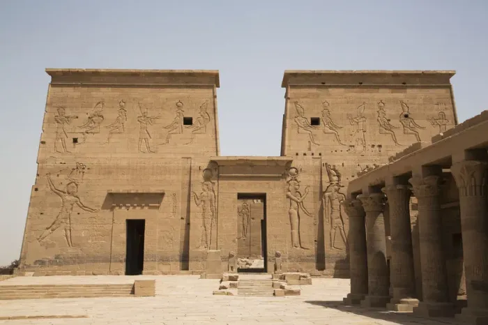 Framed Print : Second Pylon from the Forecourt, Temple of Isis Framed Print : Second Pylon from the Forecourt, Temple of Isis