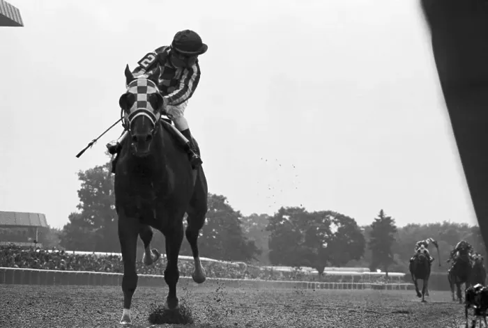 Framed Print : Secretariat Winning the Triple Crown at Belmont Framed Print : Secretariat Winning the Triple Crown at Belmont