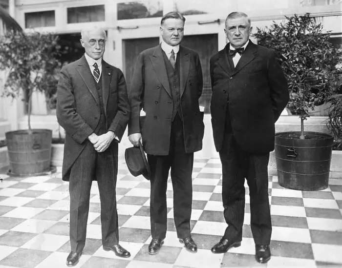 Framed Print : Secretary of Commerce Herbert Hoover and Affiliates Posing at Luncheon Framed Print : Secretary of Commerce Herbert Hoover and Affiliates Posing at Luncheon