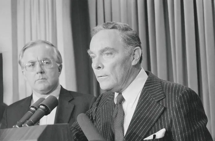 Framed Print : Secretary of State Alexander Haig Holding Emergency Press Conference Framed Print : Secretary of State Alexander Haig Holding Emergency Press Conference
