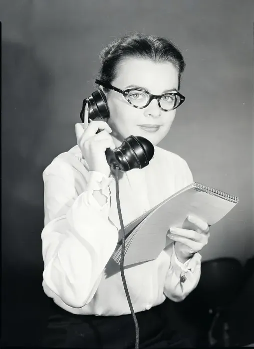 Framed Print : Secretary on Telephone Framed Print : Secretary on Telephone