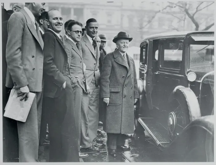 Framed Print : Secretary of Treasury Woodin Leaving White House Framed Print : Secretary of Treasury Woodin Leaving White House