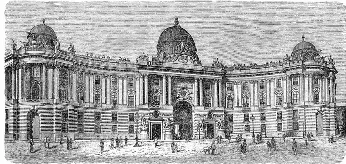 Framed Print : Section of the Hofburg Imperial Palace New Castle, 1888, seen from Heldenplatz, Vienna, Austria, Historic, digitally restored reproduction of an original 19th-century artwork Framed Print : Section of the Hofburg Imperial Palace New Castle, 1888, seen from Heldenplatz, Vienna, Austria, Historic, digitally restored reproduction of an original 19th-century artwork