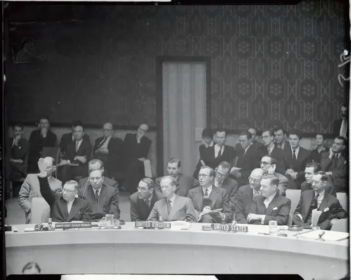 Framed Print : Security Council in Session