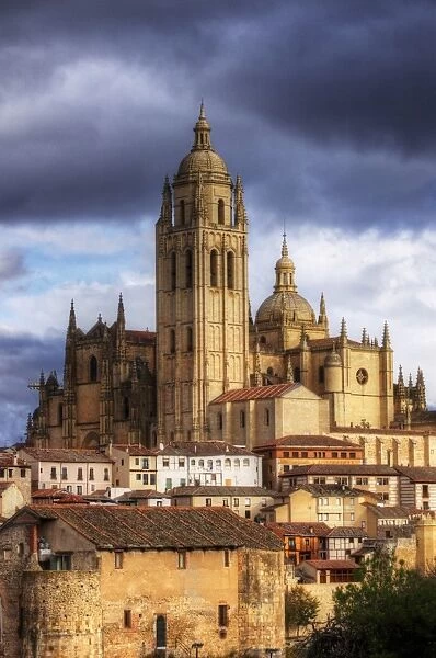Segovia old town and Gothic style Cathedral