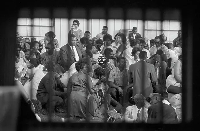 Framed Print : Segregation Protesters at Jail Framed Print : Segregation Protesters at Jail