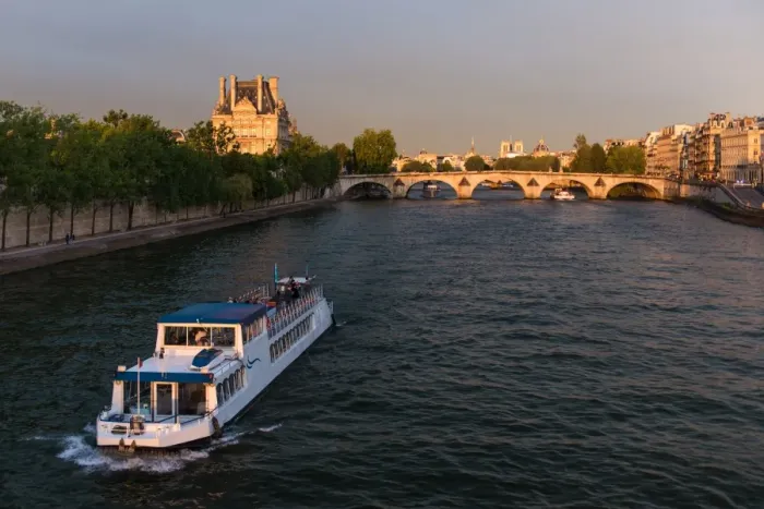 Framed Print : Seine river sightseeing cruise