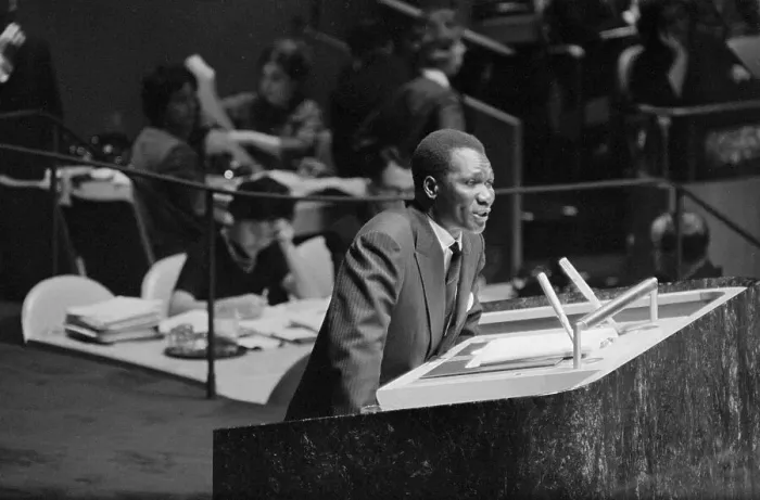 Framed Print : Sekou Torue Speaks At United Nations Meeting Framed Print : Sekou Torue Speaks At United Nations Meeting