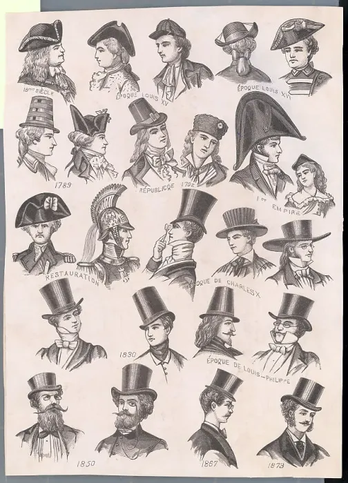 Framed Print : Selection of French Hats Framed Print : Selection of French Hats