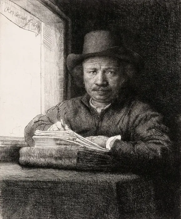 Framed Print : Self-Portrait By Rembrandt Framed Print : Self-Portrait By Rembrandt