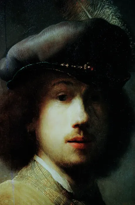 Framed Print : Detail of Self-Portrait by Rembrandt van Rijn Framed Print : Detail of Self-Portrait by Rembrandt van Rijn