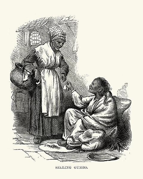 Selling Gumbo, New Orleans, 19th Century