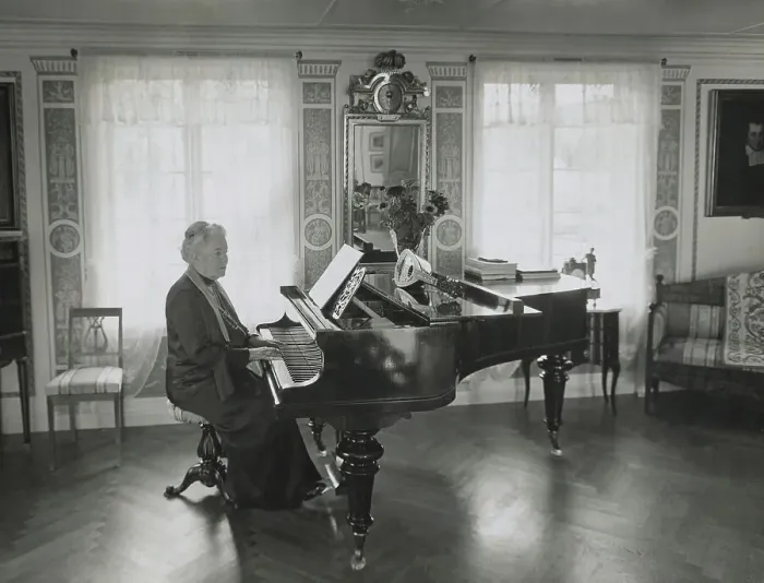 Framed Print : Selma Lagerlof Playing the Piano Framed Print : Selma Lagerlof Playing the Piano
