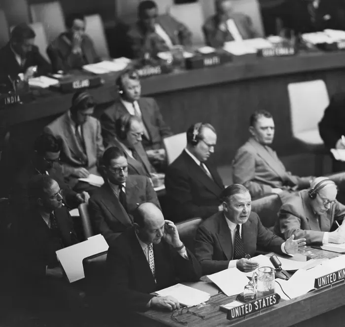 Framed Print : Selywn Lloyd Addressing a United Nations Committee Framed Print : Selywn Lloyd Addressing a United Nations Committee