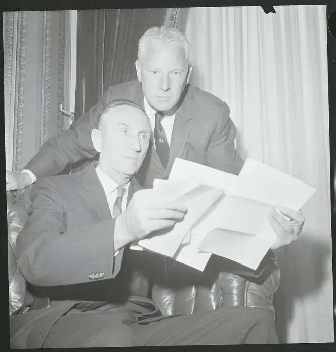Framed Print : Senator Albert Gore, Standing, with Colleague