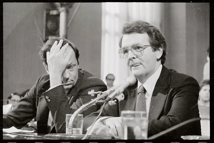 Framed Print : Senator Bill Bradley and Others in Senate Hearing Framed Print : Senator Bill Bradley and Others in Senate Hearing