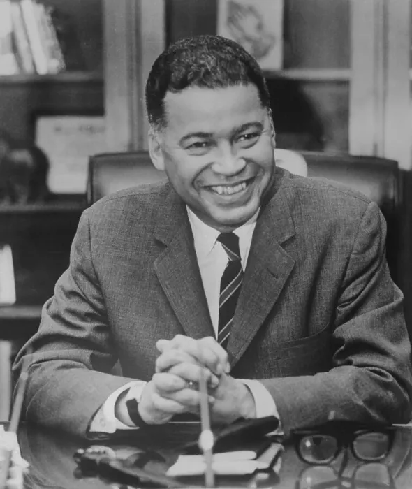 Framed Print : Senator Edward Brooke Sitting at Desk Framed Print : Senator Edward Brooke Sitting at Desk