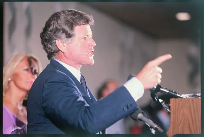 Framed Print : Senator Edward M. Kennedy Pointing During His Speech Framed Print : Senator Edward M. Kennedy Pointing During His Speech
