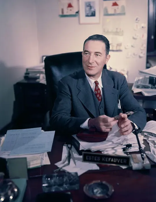 Framed Print : Senator Estes Kefauver at His Desk