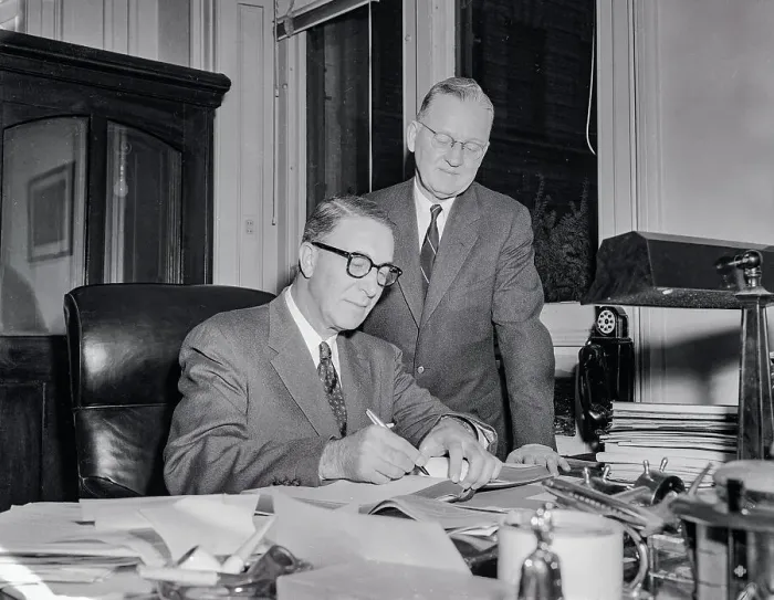 Framed Print : Senator Estes Kefauver Signing Guest Book Framed Print : Senator Estes Kefauver Signing Guest Book